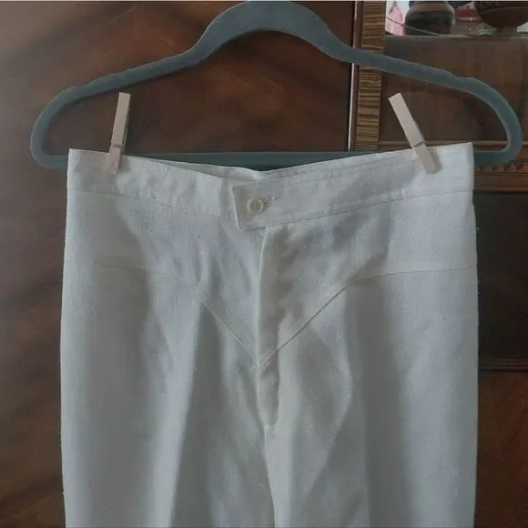 Vintage 1970s Pantasias high waisted V stitched wide leg pants true vin… - Picture 6 of 16